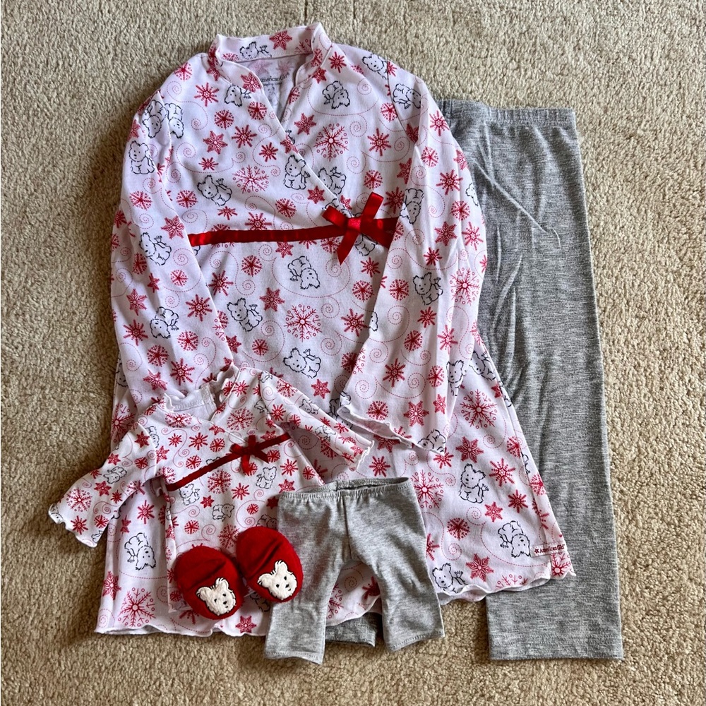 American Girl Doll Coconut Pajamas and matching children’s outfit Retired